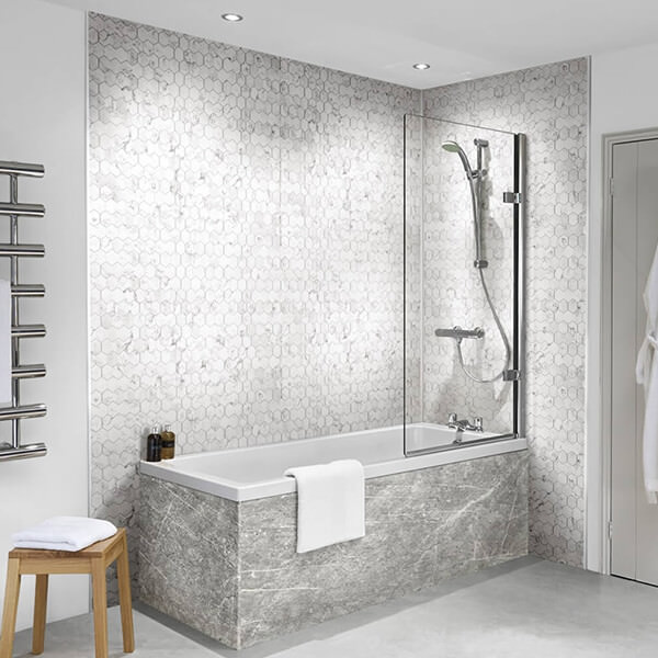 Bathroom shower panel installation